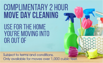 Complimentary 2 hour move day cleaning
